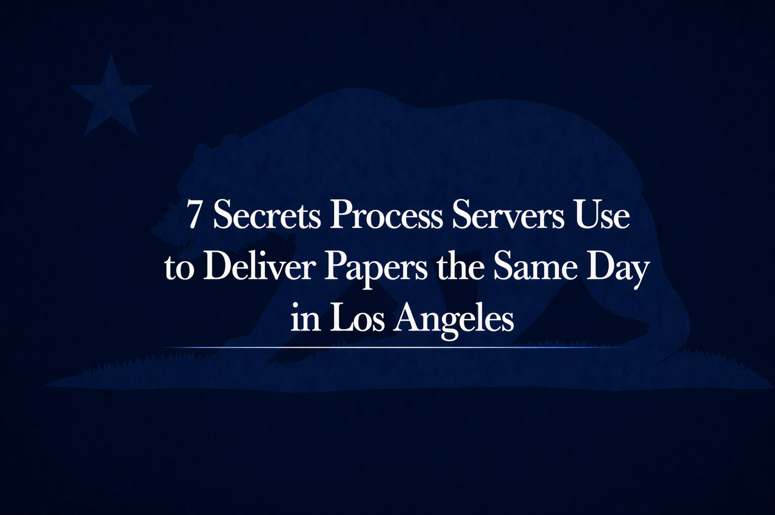 same day process serving strategies Los Angeles