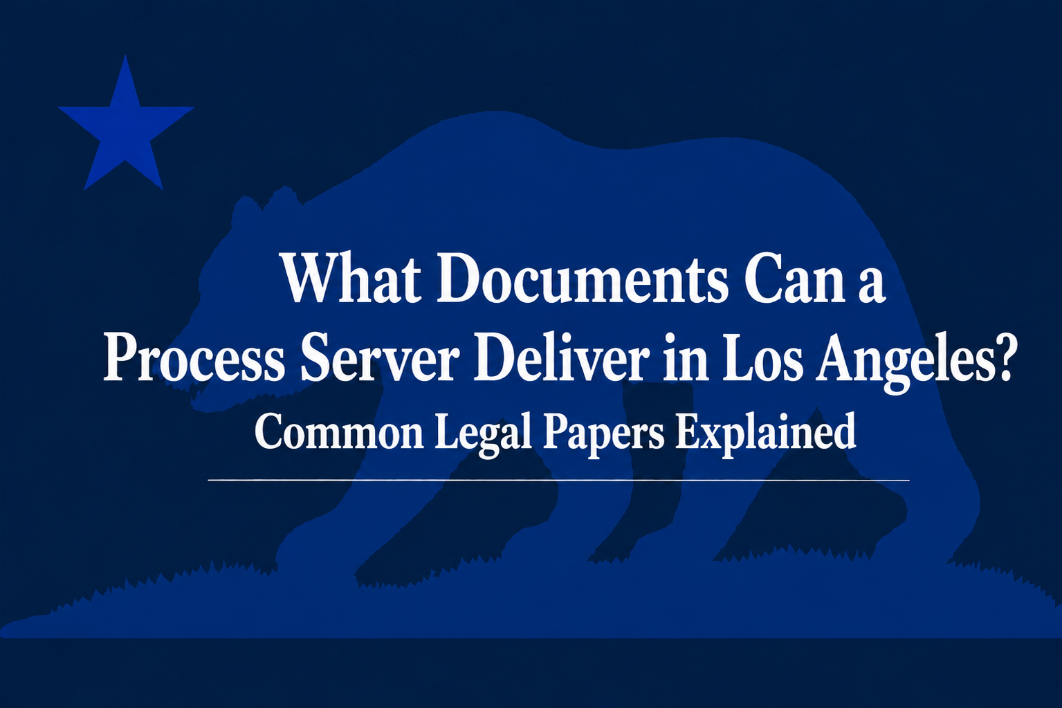 documents process server can deliver Los Angeles